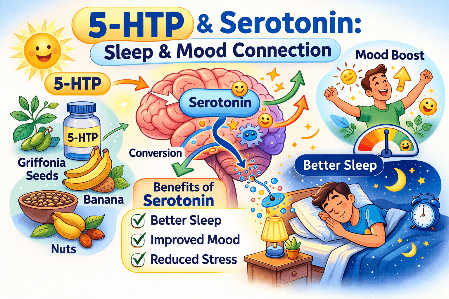 5-HTP and Serotonin: Sleep & Mood Connection
