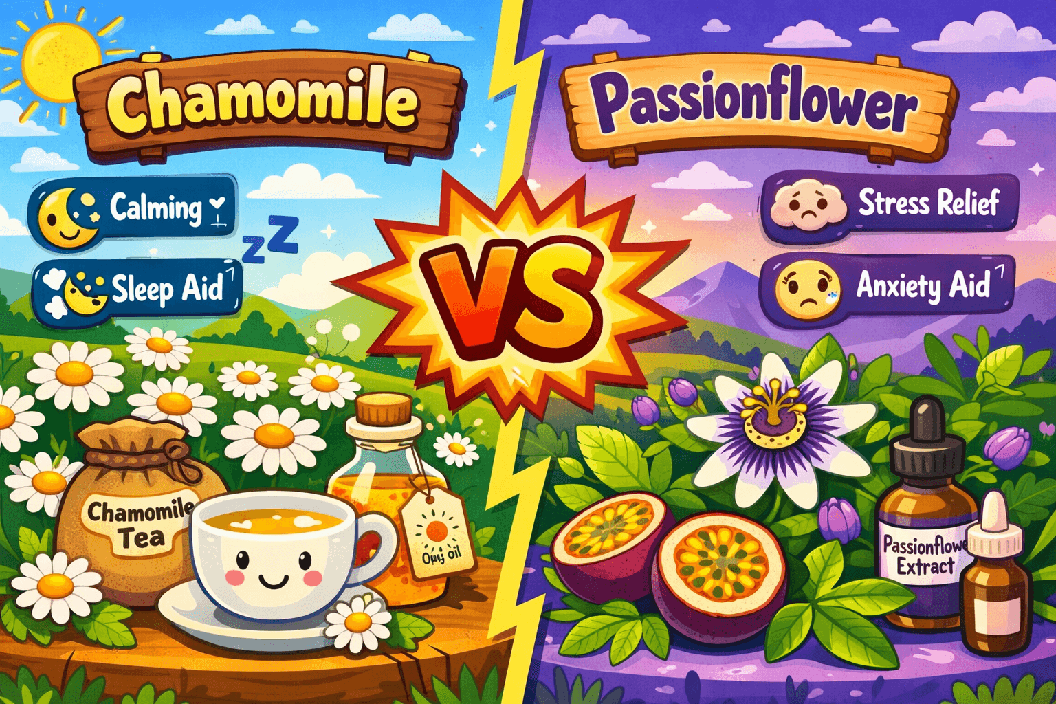 Chamomile vs Passionflower: Herbal Showdown