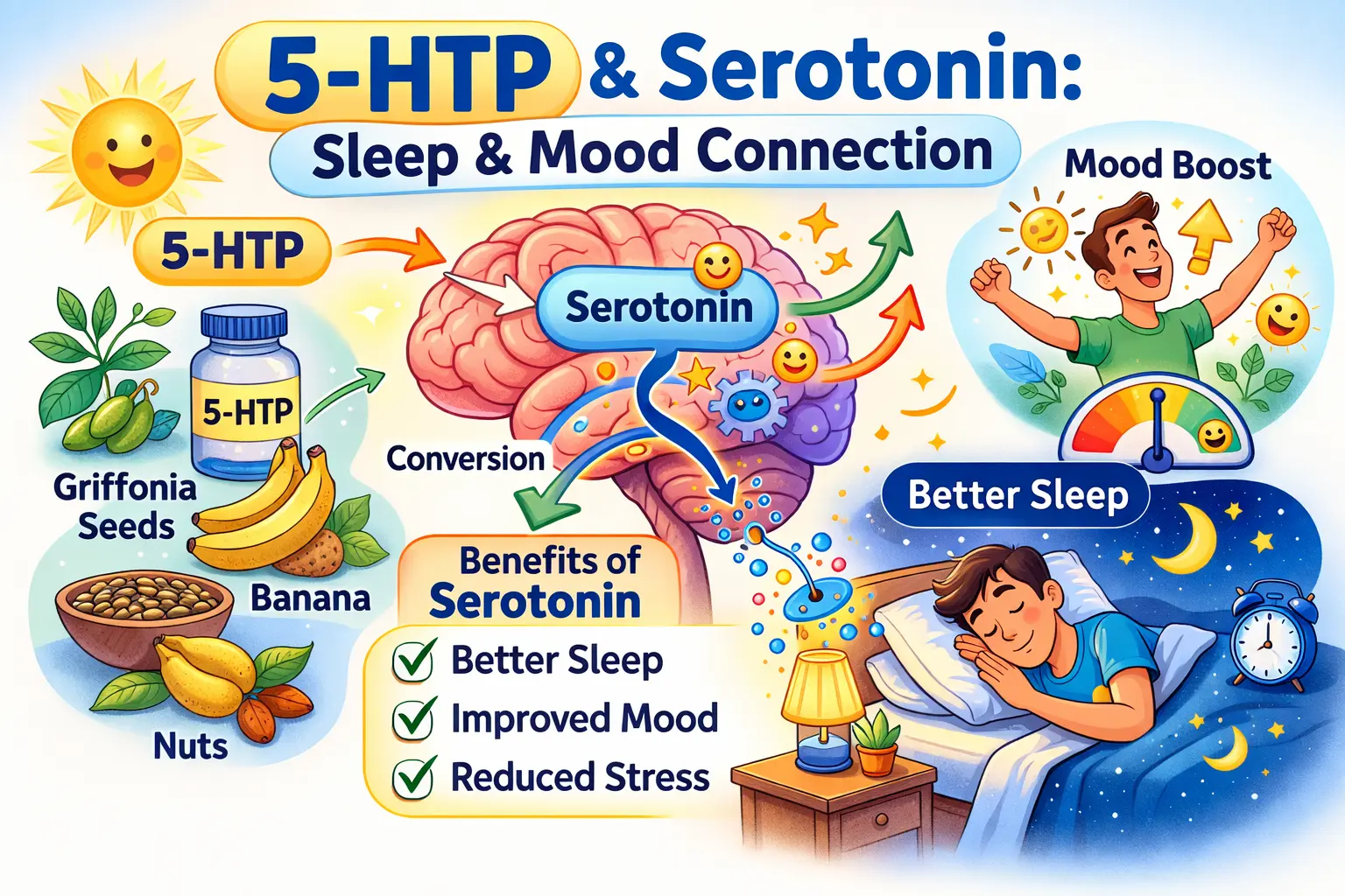 5-HTP and Serotonin: Sleep & Mood Connection