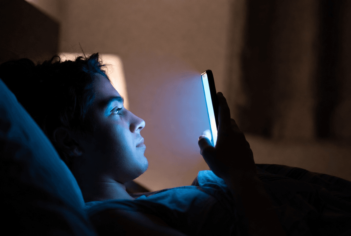 Blue light affecting sleep circadian rhythm