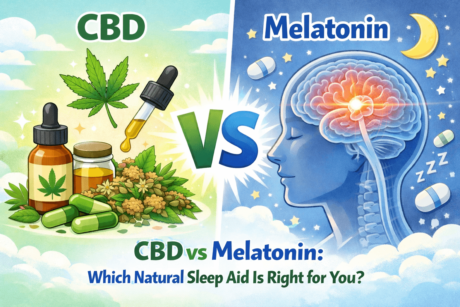 CBD and melatonin supplements comparison